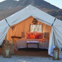 Camp Cecil tent interior Todos Santos Eco Adventures