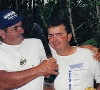 Don Salvador and Costa Rica Sun Tours guide Alex Arias in 1997