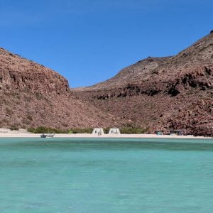 Colossus tent camping Isla Espiritu Santo Mexico Todos Santos Eco Adventures