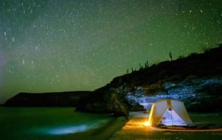 colossus tent camping in Baja California Sur with Todos Santos Eco Adventures