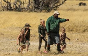 walkiing safaris with kids hwange