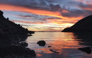 Colossus Camping sunset with Todos Santos Eco Adventures by Crystal Viks