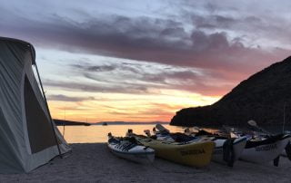 Colossus Camping beach view with Todos Santos Eco Adventures by Crystal Viks