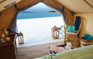 Ocean view from one of Camp Cecil's tents