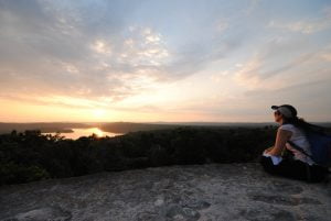 Maya-Trails-guatemala-Yaxha-temple-sunset